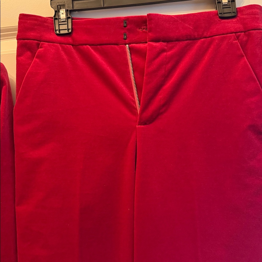 A.L.C. Red Velvet Double-Breasted Blazer & Trouser Set - Picture 5 of 6